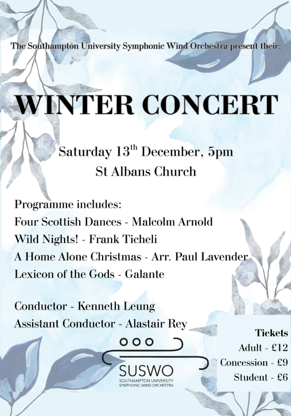 SUSWO Winter Concert Tickets 